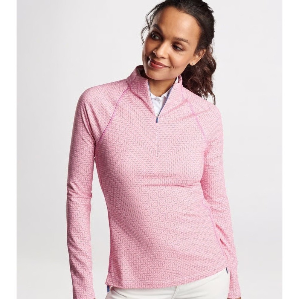 Peter Millar Women's Performance Fabric Geo Perth 1/4 Zip Pullover Size M *READ